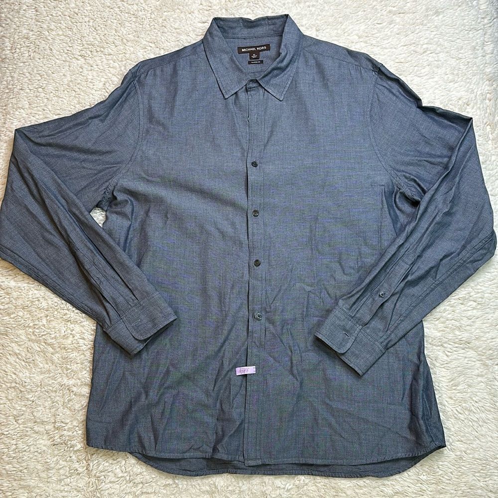 Michael Kors Button Down Gray Blue in Size XL